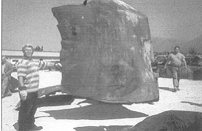 Fig. 7c - Pieces of the tank-truck after explosion.