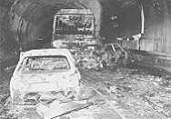 Fig. 8a - Aspect of tunnel after fire.