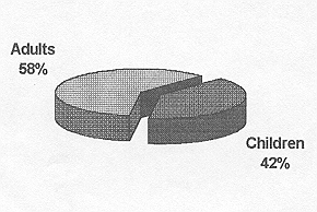 Fig. I - Cases admitted to bum ICU from 1/5/95 to 30/4/97.