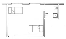 Fig. 2 Two-bed room