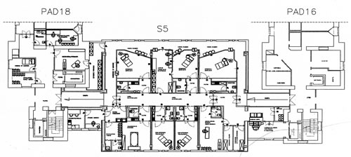 Fig. 6 Plan of the Celio Miltary Polyclinic Burns Unit in Rome