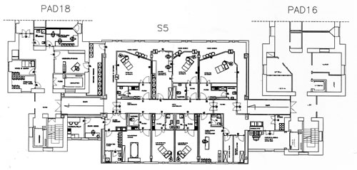 Fig. 10 Layout of the new burns centre at the Celio Miltary Polyclinic in Rome