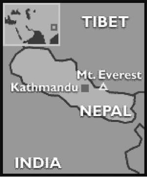 Fig. 1Map of Nepal demonstrating the relationship to surrounding countries