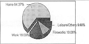 Fig. 2a - Distribution of causes according to place and circumstances of occurrence.